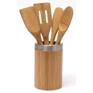  Lipper International Bamboo Tool Holder with 4 Tools: Home 