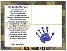 DADDY Teach Me FISHING Poem Print Baby Child Handprints Fathers Day 