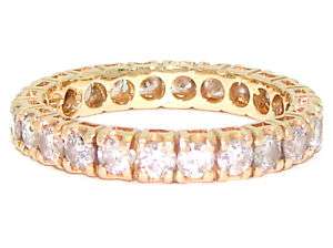14kt Yellow Gold 1ct Diamond Eternity Wedding Band Ring  