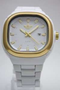 New Adidas Men Oversize Seoul White Gold Quartz Watch Date 50mm X 45mm 
