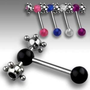   14g Double Sided Egyptian Tickler Tongue Ring