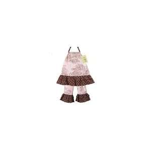  2pc Pink and Brown French Toile Baby Outfit by JoJo Designs Baby