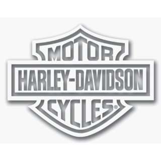  Harley Davidson White Die Cut Logo Decals   10in x 13in 