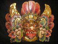 Singa Barong Mask~Guardian~Carved wood Bali wall Art  