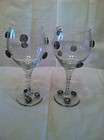 Shannon crystal set of six balloon wine goblets assorted colors 