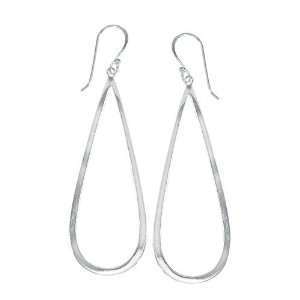   Boma Long Open Sterling Silver Tear Earrings: Boma Collection: Jewelry