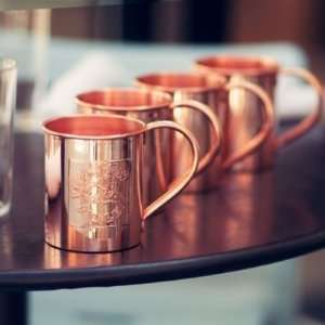  18oz Bar Set 25, Embossed Logo, Solid Copper Moscow Mule 