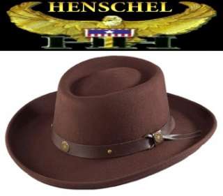 NEW Henschel GAMBLER Crushable Felt Cowboy Hat Brown  
