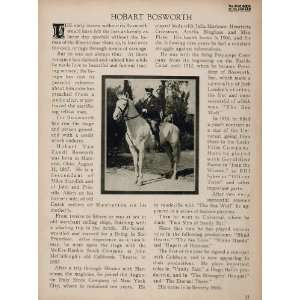  1923 Hobart Bosworth Silent Film Actor Biography Print 