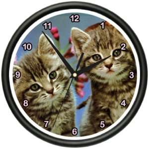   KITTENS Wall Clock kitten cat lover pet breeder gift: Home & Kitchen