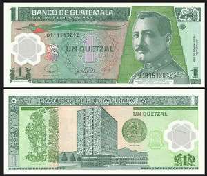 Guatemala NEW 1 Quetzal Year 12.12.2008 Unc. Banknote  