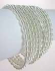 NEW LOT 10 DESIGNER White Metal Wire Beaded Stretch Ban