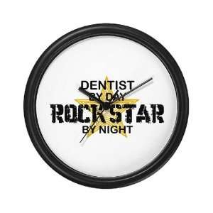  Dentist RockStar by Night Humor Wall Clock by  