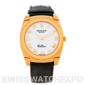 Rolex Cellini Cestello 18K Yellow Gold Mens Watch 5330  
