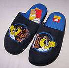 The Simpsons Homer Mens Black Blue Slippers Size 11 New