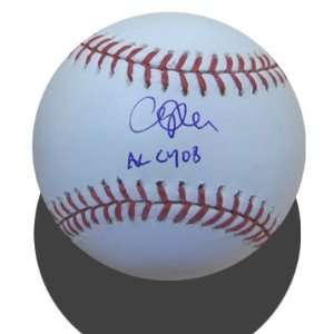   Lee Autographed ROMLB w/ 2008 AL Cy Young Insc.