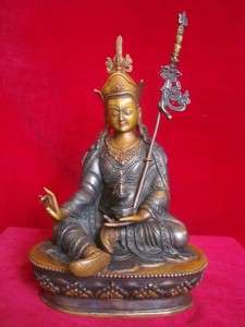 Copper Oxidized Guru Padmasambhava Statue Nepal  