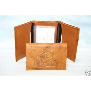  COLUMBUS BLUE JACKETS Leather TriFold Wallet NEW br1 
