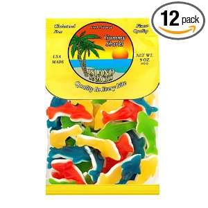 Island Snacks Gummy Sharks, 8 Ounce (Pack of 12)  Grocery 