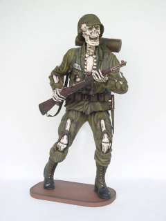 Life Size Skeleton Soldier Statue  
