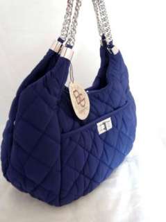 NWT BCBG Generation BCBGeneration Navy Blue Hobo Quilted Purse 