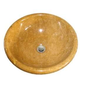 Inca Gold marble bathroom Sink Above Counter or Drop in self rimming 