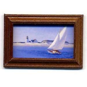  Dollhouse Artwork Artisan Framed Print of a Sailboat Toys 