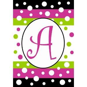  Small Polka Dot Party Monogram Flag Displays Letter A By 
