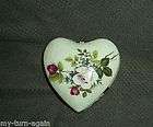   Otagiri Japan Heart Shape Rose Bouquet Porcelain Music Jewelry Box
