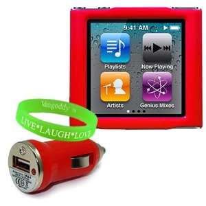   16GB Apple iPod Nano Touchscreen + Red USB Car Charger + Live * Laugh