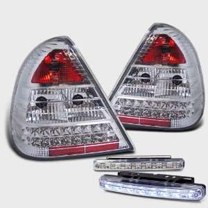 Eautolight Mercedes Benz W202 C230 C240 LED Tail Light Chrome with DRL 