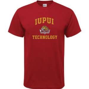   IUPUI Jaguars Cardinal Red Technology Arch T Shirt: Sports & Outdoors