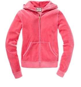 New 2011 Fall Collection Juicy Couture Sequin Cerise Hoodie Velour 