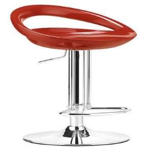   Lumisource BS SCOOPERLM R Scooper Bar Stool in Red Furniture & Decor