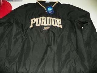 NWT NCAA Purdue L Large Poly Windbreaker Shirt Jacket Black  