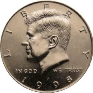  1998 Brilliant Uncirculated Kennedy Half Dollar 
