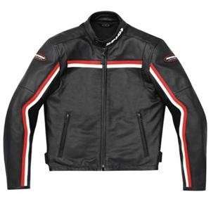  Spidi Dynamite Leather Jacket   56/Black/Red Automotive
