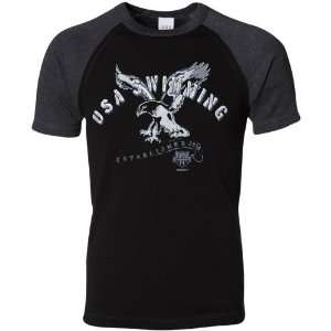  USA Swimming Black Eagle Raglan T shirt
