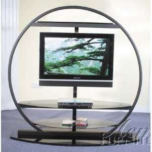    Plasma LCD Flat Panel TV Stand Black Finish: Home & Kitchen