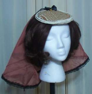 RANJANA Gothic civil Belly Dance Medieval hat and veil  