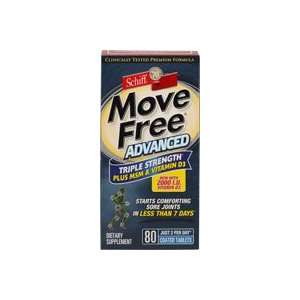 Schiff Move Free Advanced Plus MSM & Vitamin D   80 Coated 