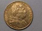   20 Francs. XF. Paris, France. King Louis XVIII. AGW .1867 Troy oz