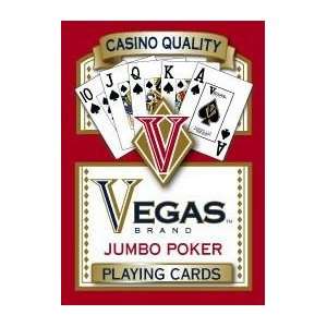   Consumer 32 Vegas Jumbo Index Playing Cards   Red