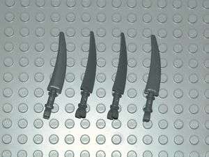 LEGO 4x Sword Scythe Blade w Clip Pommel NEW Pirates  