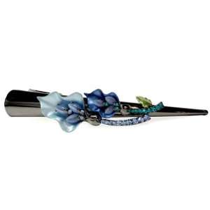  Blue Waterford Crystal Alligator Hair Clip Jewelry Beauty