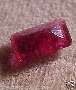 Rare Emerald Cut Utah Mine Red Beryl Bixbite Gemstone Jewels Rough 