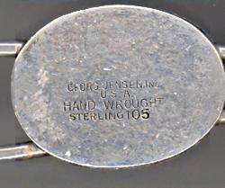 JENSEN STERLING 5pc JEWELRY SUITE NECKLACE BRACELET RING E.R.  