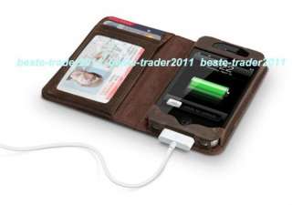 Luxury Vintage Leather Book Wallet Cover Case+Free Film For iPhone 4 