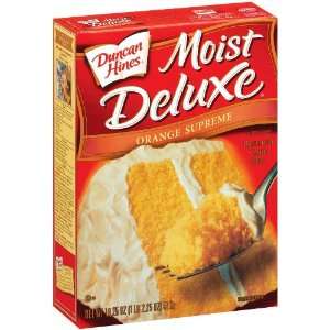 Duncan Hines Cake Mix Moist Deluxe Orange Supreme   12 Pack  