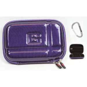  Purple Camera Carry Case for 5.2 inch Sony DSC H55, MHS PM5 bloggie 